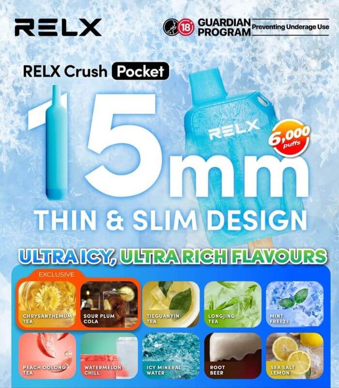 RELX CRUSH POCKET 6000 – Singapore Vape Delivery Shop